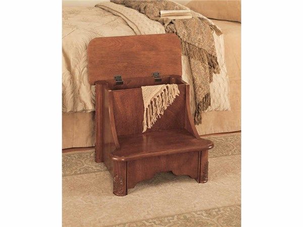 Powell® Bertie Brown Storage Bed Steps-2