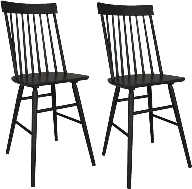 Emerald Home Midland 2-Piece Black Counter Chair Set-0