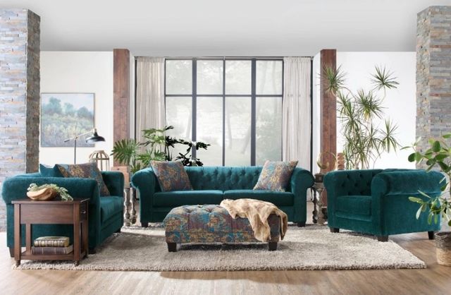 Hughes Furniture® 22700 Lush Peacock Sofa-1
