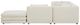 Moe's Home Collection Lowtide 5-Piece Warm White Sectional with Ottoman-4