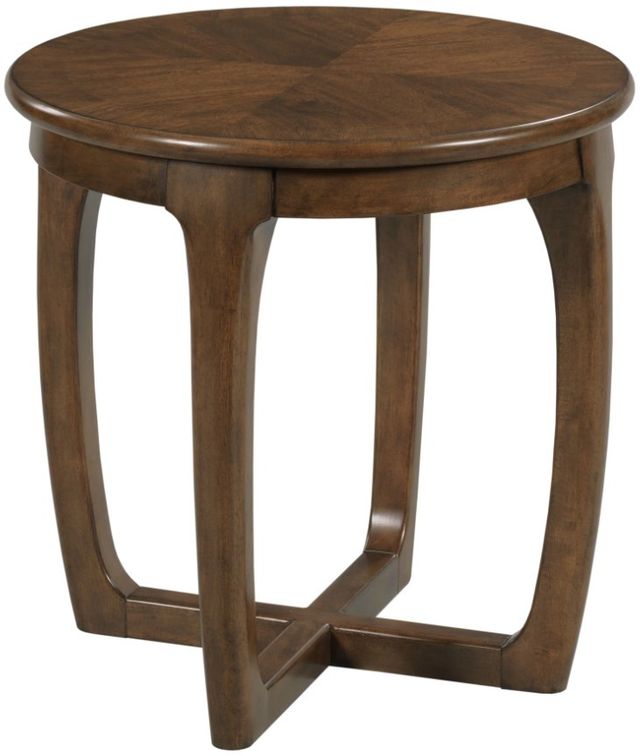 Hammary® Cartwright Hudson Brown Round Lamp Table-0