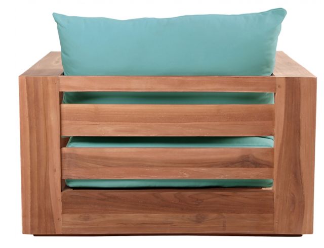 Meridian Furniture Tulum Sea Blue Fabric Outdoor Accent Chair-3
