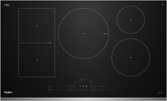 Whirlpool 36" Stainless Steel Flex Element Sensor Induction Cooktop 