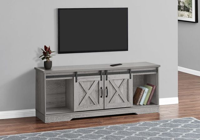 Monarch Specialties Inc. Grey TV Stand-0