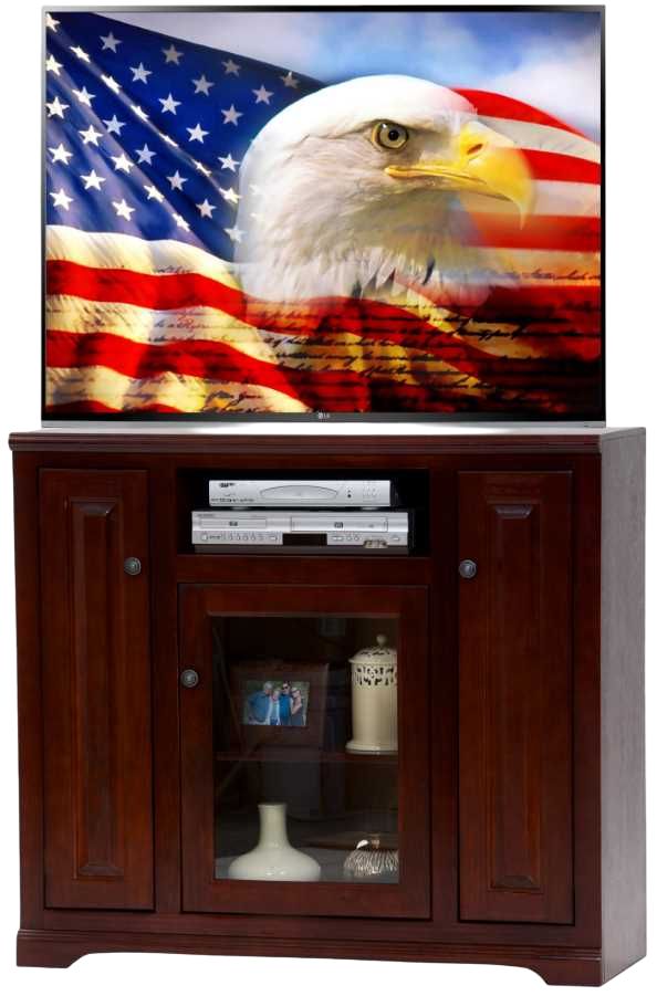 American Heartland Manufacturing Poplar 46" Arched Base Tall TV Stand-1