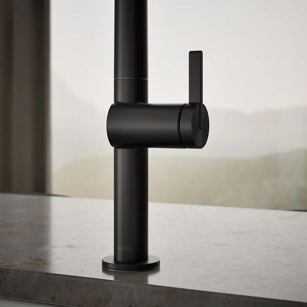 KOHLER® Components® Matte Black Pull-Down Kitchen Sink Faucet with 2-Function Sprayhead-4