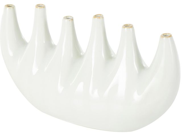 Deco Marche White 18'' Decorative Vase with Multiple Openings-1