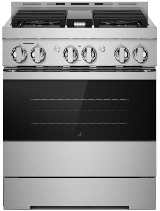 JennAir® NOIR™ 30" Stainless Steel Freestanding Dual Fuel Natural Gas Range