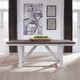 Liberty Furniture Farmhouse Brown Trestle Dining Table with White Base-1