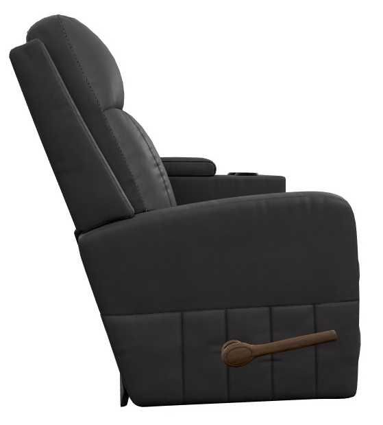 La-Z-Boy® Finley Onyx Leather Manual Wall Reclining Loveseat with Console-3