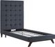 TOV Furniture Eden Grey Twin Velvet Bed-1
