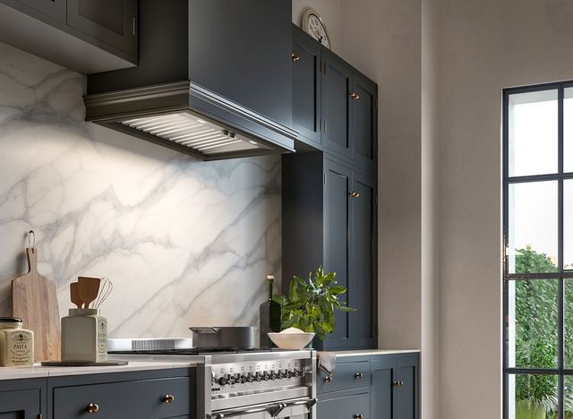 Falmec Massimo Pro 34" Scotch Brite Stainless Steel Insert Range Hood-2