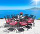CabanaCoast® Customizable Pure Cast Aluminum 80'' Outdoor Egg Dining Table-3