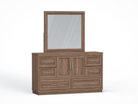 Dusty Dresser and Mirror Set