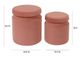 TOV Furniture by TOV Slashed Set of 2 Blush Kris Storage Ottomans-4