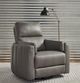 Liberty Furniture Reilly Aline Light Gray Leather Power Swivel Glider Recliner-2