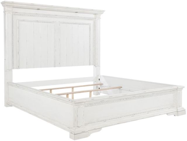 Coaster® McKinney Vintage White Queen Panel Bed with LED Lights-1