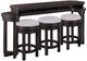 Liberty Furniture Weston 4-Piece Knubby Taupe/Peppercorn Console Bar Table and Stool Set-0