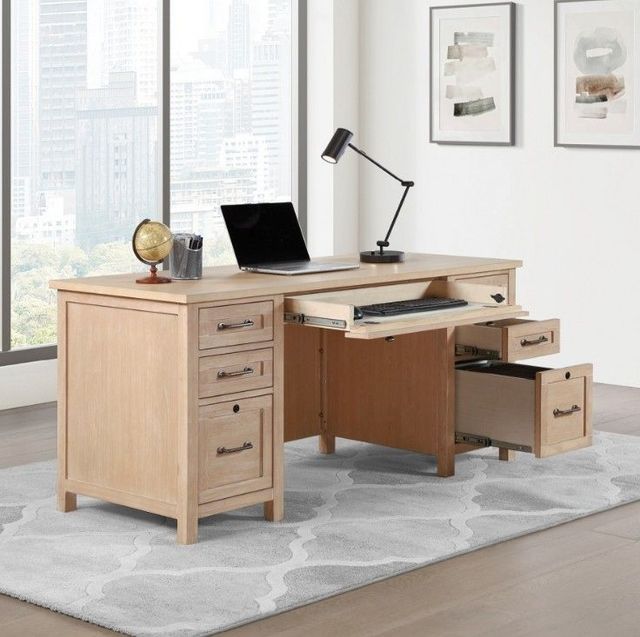 Winners Only® Mayville Beige Flat Top Desk-2