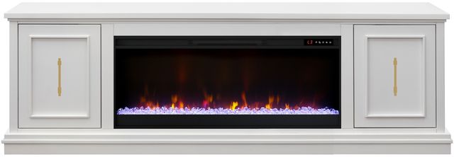 Legends Home Jordan White 82" Fireplace Console-3