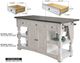 International Furniture Direct Stone Gray/Weathered White Kitchen Island-2
