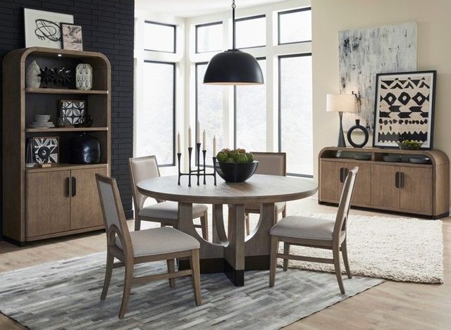 Magnussen Home® Tristan Swiss Coffee Brown Round Dining Table-1