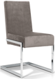 Korson Furniture Abby Dove Gray/Chrome Side Chair-0