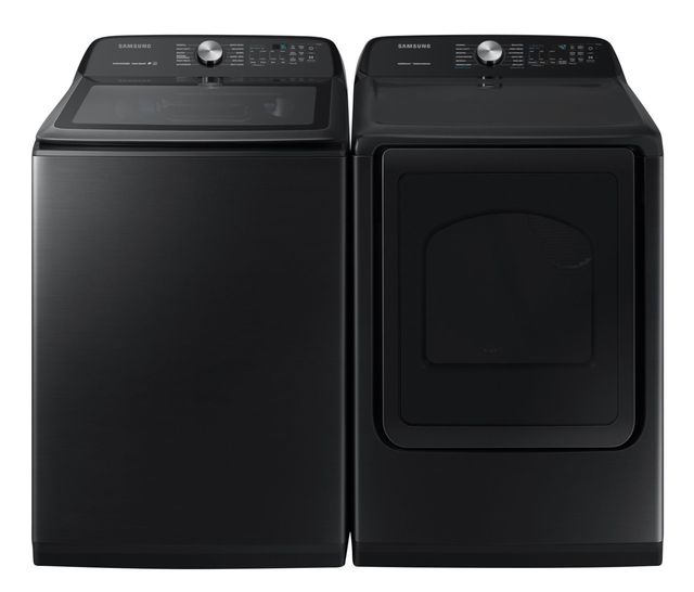 Samsung Fingerprint Resistant Black Stainless Steel Laundry Pair-0