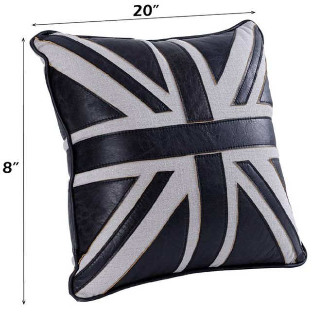 ACME Furniture Brancaster 2-Piece Black/Linen Accent Cushion Set-1