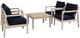 Linon Svana 5-Piece Navy/White Wash Fabric/Wood Outdoor Conversation Set-0