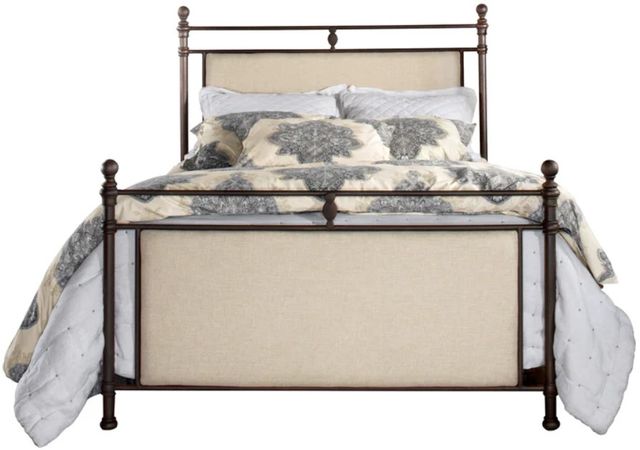 HH2 Home Ashley Lavish Stone/Rustic Brown Queen Panel Bed with Frame-1