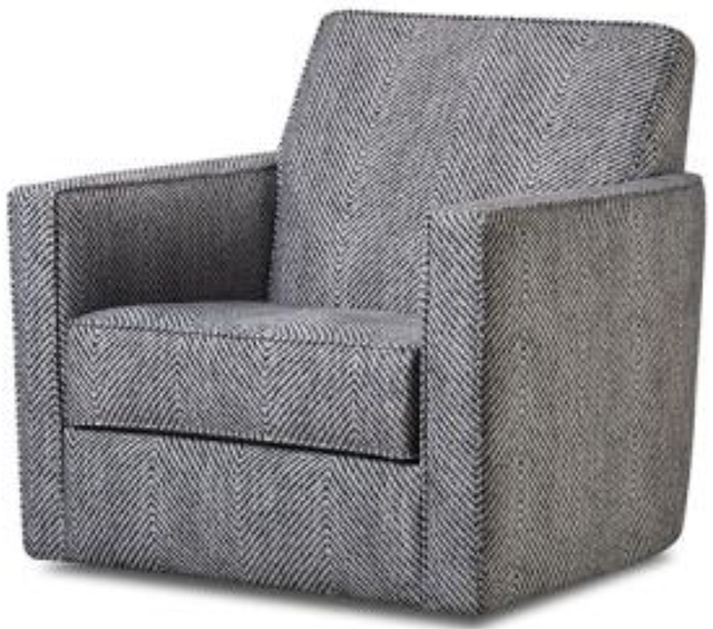 Albany Industries Stonewash Black Swivel Chair Fischer Furniture