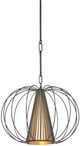 Currey & Company Spirograph Black/Vintage Brass Pendant Lighting-0