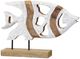 StyleCraft Brown/White 12" Angel Fish on Stand Statue-0