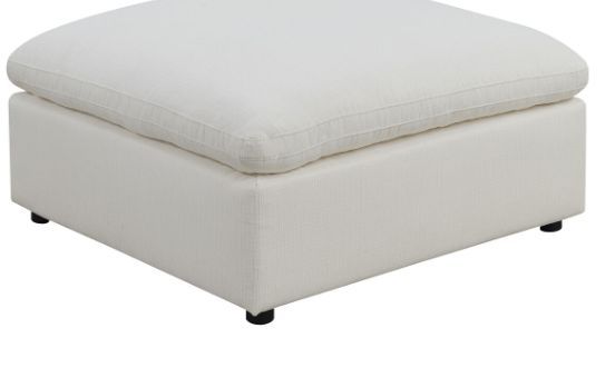 Elements International Arizona Beige Ottoman-1