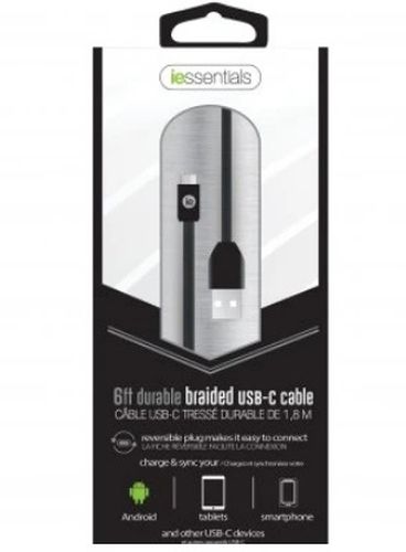 6fT Charge & Sync Braided USB-C to USB-A Cable-0