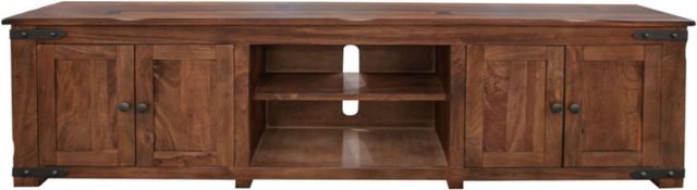 International Furniture Direct Parota Brown 93" TV Stand-2