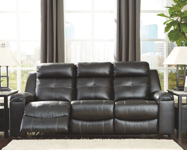 Signature Design by Ashley® Kempten Black Reclining Sofa-4