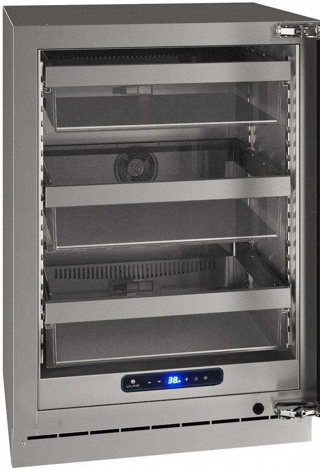 U-Line® 5 Class 24" Stainless Solid Beverage Center-1