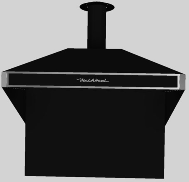 Vent-A-Hood® A Series 48" Black Retro Style Wall Mounted Range Hood-0