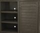 American Heartland Manufacturing Rustic Two Tone Concord Cherry/Grey Tall Quaint Shutter TV Stand-1