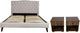 Bernards Rachel 3-Piece Brown/Taupe King Panel Bedroom Set-0