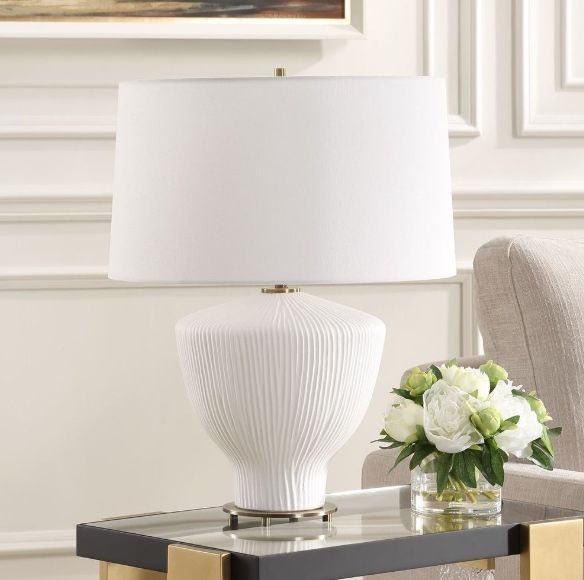Uttermost® Maisie White Table Lamp-1