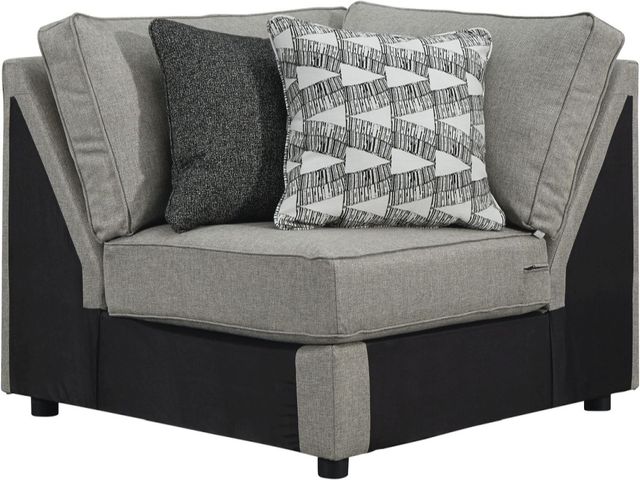 Benchcraft® Marsing Nuvella® 3-Piece Slate Sectional-2