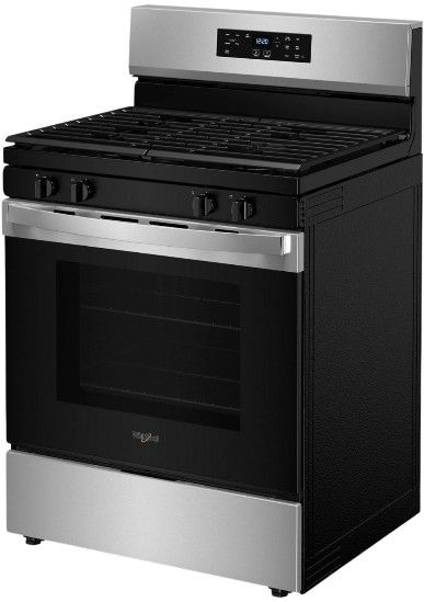 Whirlpool® 30" Stainless Steel Freestanding Gas Range with Cast Iron Grates and No Preheat Mode-2