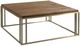 Kincaid® Brighton-Acquisitions Cacao White Oak Coffee Table with Brass Base-0