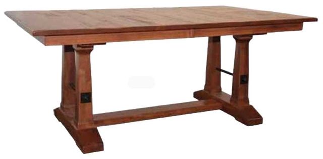 Members Amish Customizable Heritage Woodcrafters Karla 42" x 72" Trestle Dining Table-0