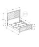 Monarch Specialties Inc. Bleached Oak Queen V-Shape Panel Bed-2