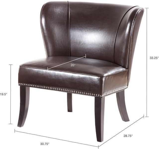 Olliix by Madison Park Brown Hilton Armless Accent Chair-1