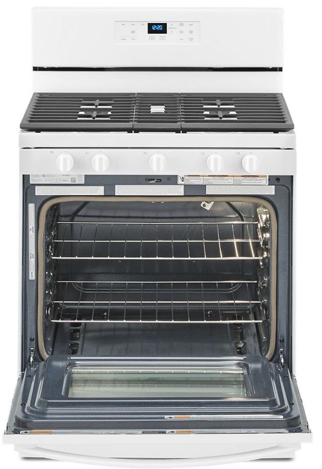 Whirlpool® 30" White Freestanding Gas Range-1